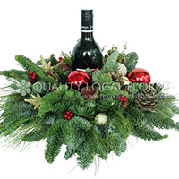 Holiday arrangement  with bottle