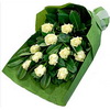 Bouquet of 12 white roses