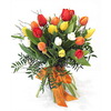 Bouquet with 20 multicolor tulips